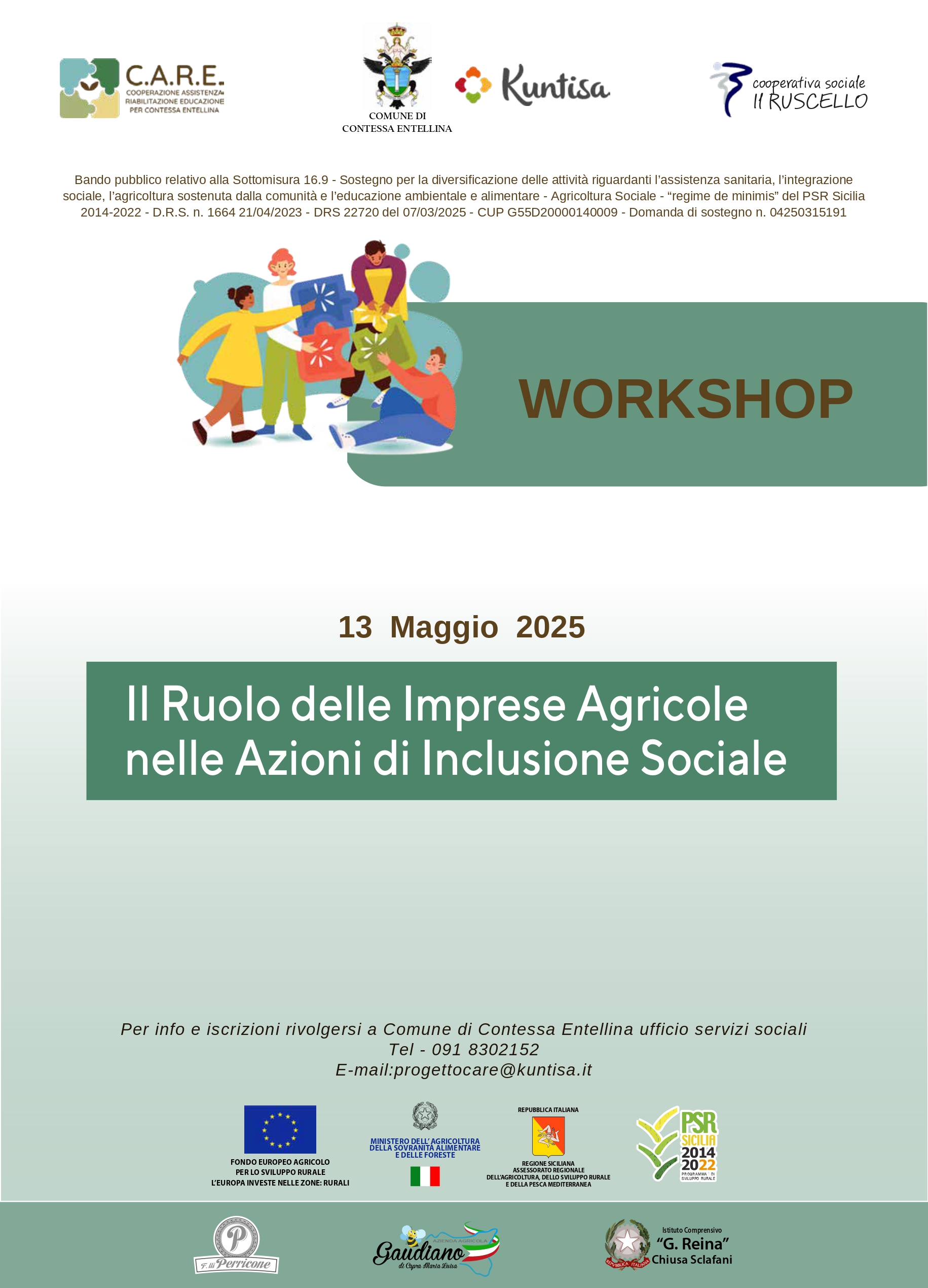 Progetto C.A.R.E. – WORKSHOP: Il Ruolo delle Imprese Agricole nelle Azioni di Inclusione Sociale