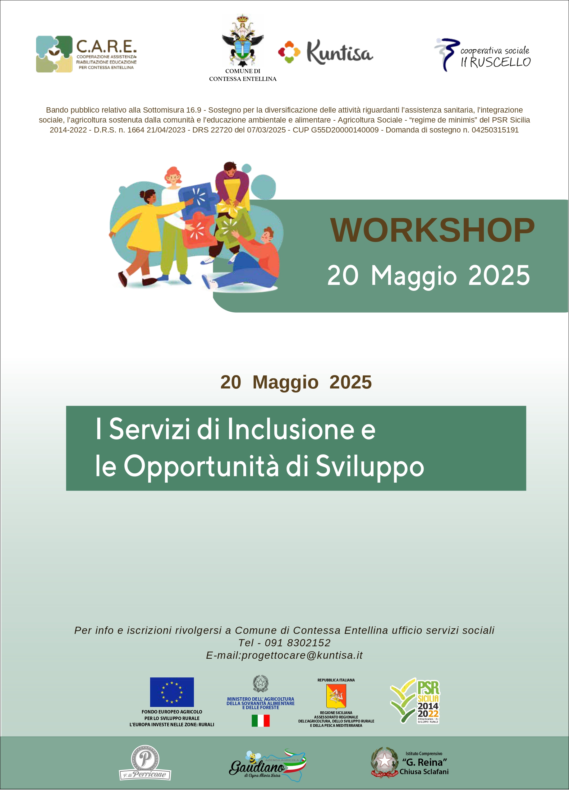 Progetto 𝑪.𝑨.𝑹.𝑬. – WORKSHOP: I Servizi di Inclusione e le Opportunità di Sviluppo